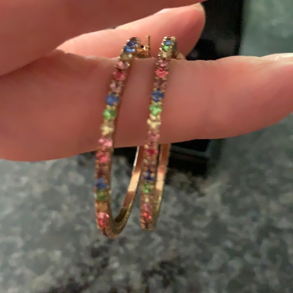 Rainbow Crystal Fashion Earrings